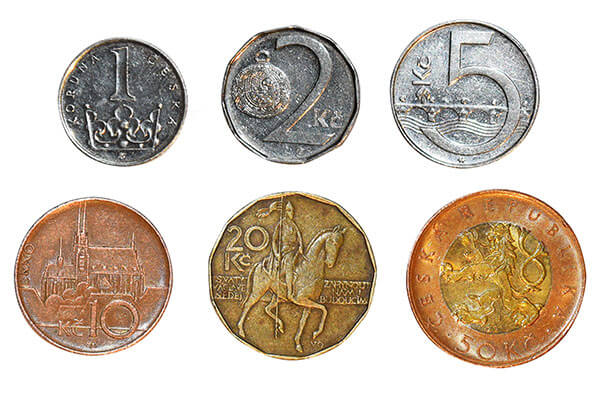 Czech currency coins