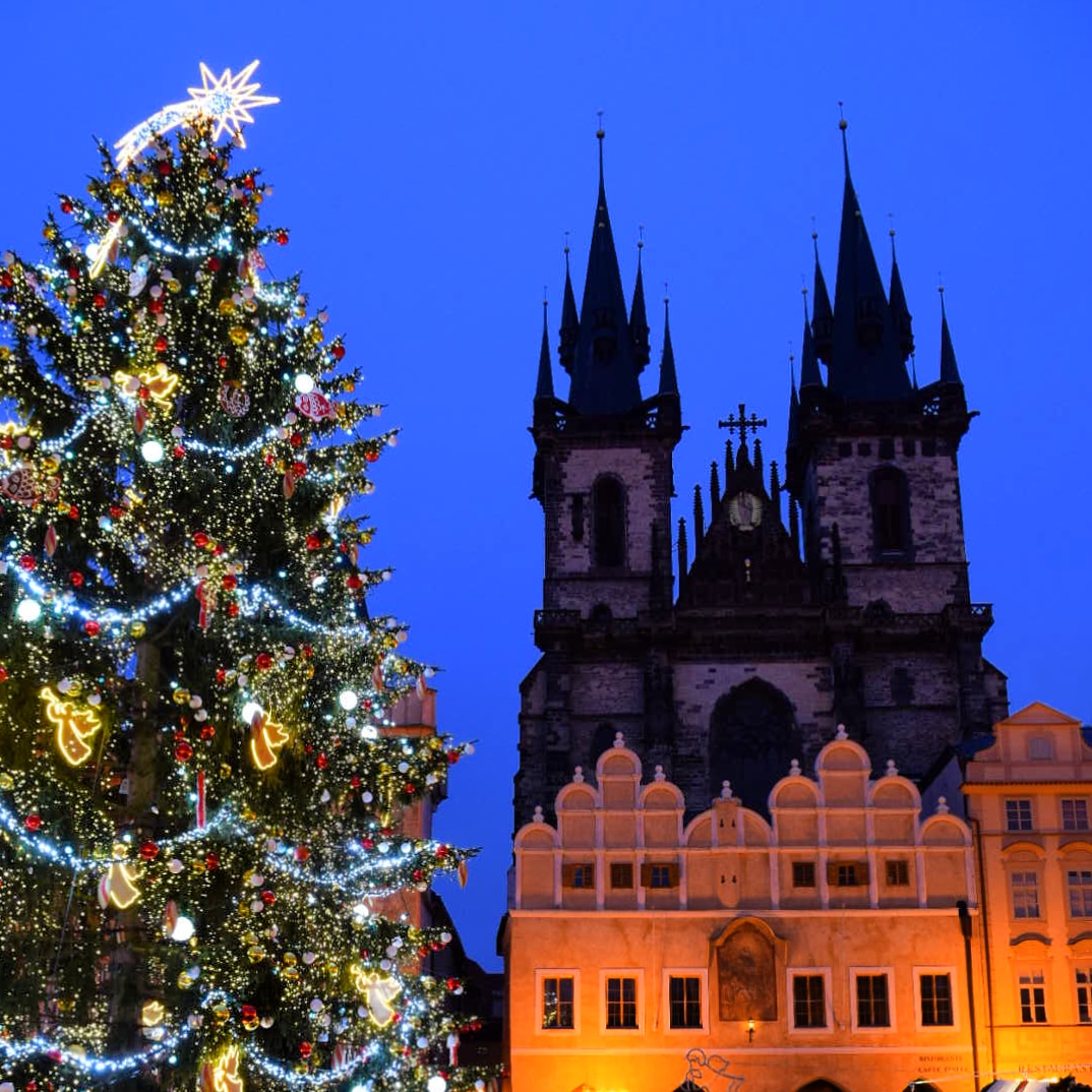 Christmas tree in Old Town Prague