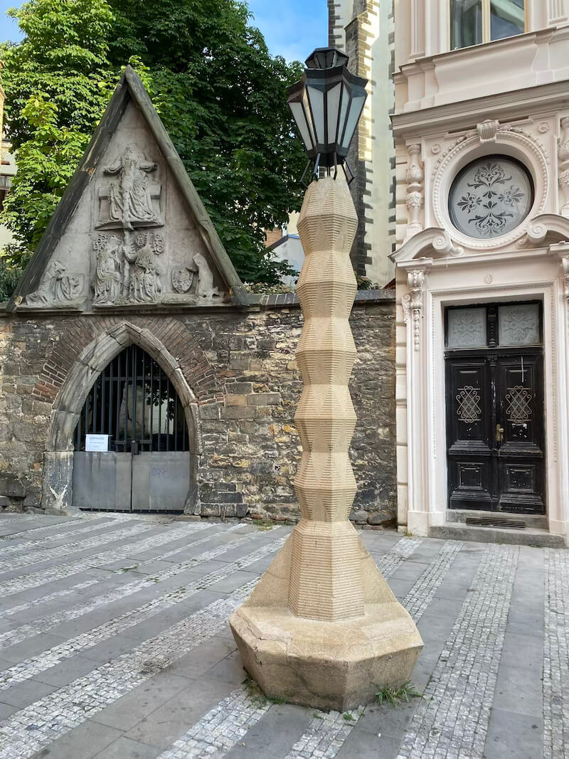 Cubist lamppost in Prague