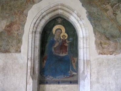 Wall painting in Emauzy Monastery in Prague