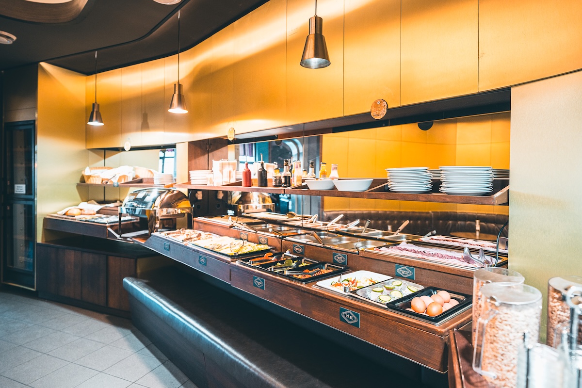 Breakfast buffet at Hastal Hotel in Prague Breakfast buffet at Hastal Hotel in Prague