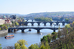 View of Vltava river and bridges View of Vltava river and bridges