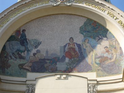 Detail of the painting on Obecni Dum