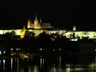 View of Prague Castle at night