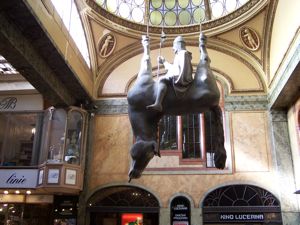 David Cerny upside down horse statue