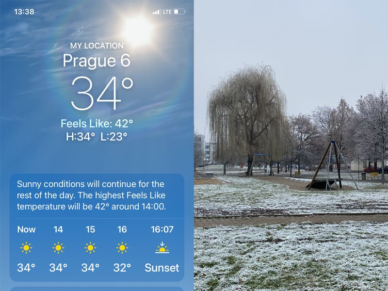 Prague weather forecast in December comparison Prague weather forecast in December comparison