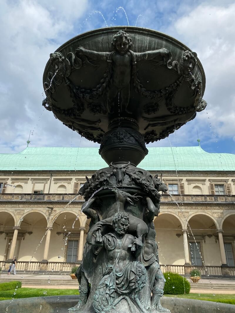 Queen Anne Summer Palace with detail of fountain Queen Anne Summer Palace with detail of fountain