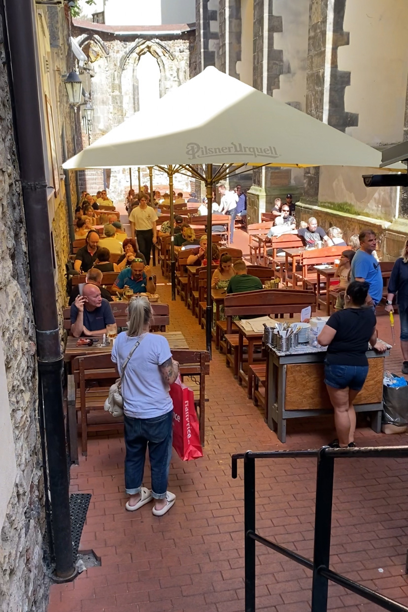 U Pinkasu beer garden in Prague
