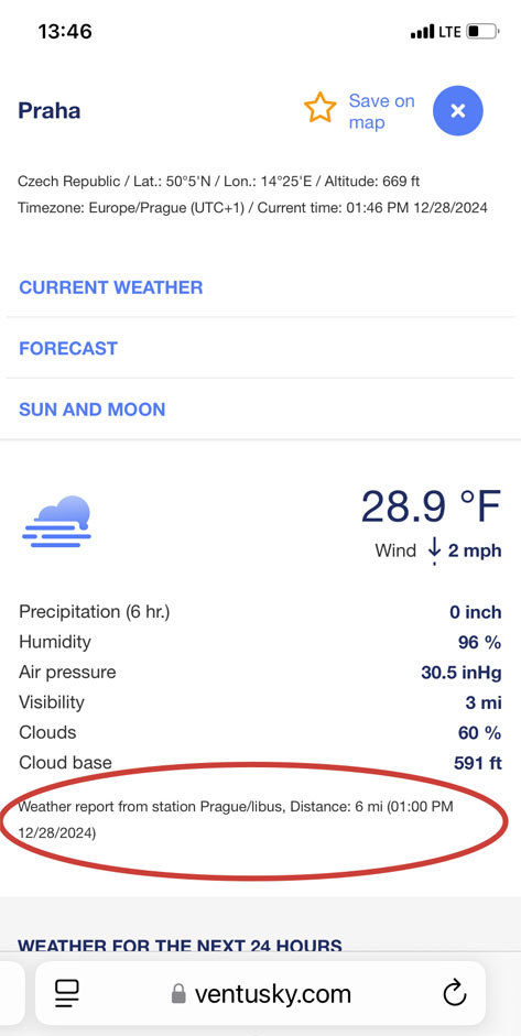 Ventusky weather forecast for Prague Ventusky weather forecast for Prague