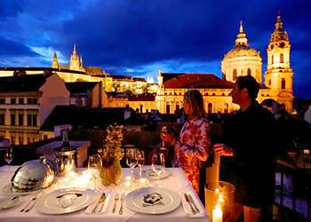 Terrace at Aria hotel Prague