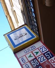 tram sign in Prague