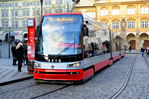 Prague modern tram