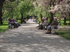Vojanovy Sady park in Prague